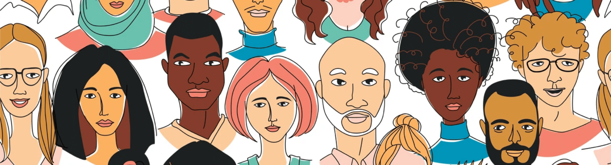 Illustrated faces